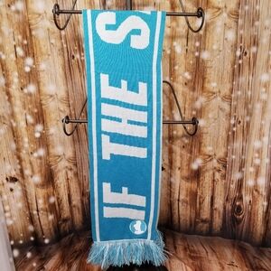 Disney Cinderella Light Teal and White Adult Knit "If The Shoe Fits" Scarf